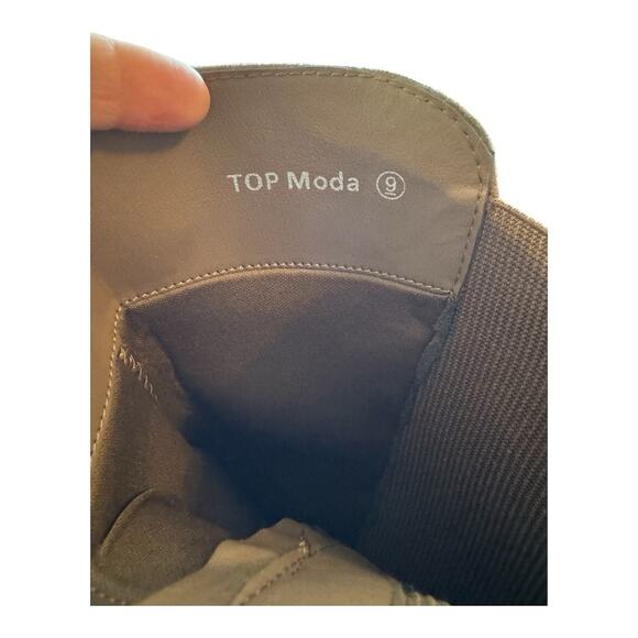 Beige faux-suede knee-high riding boots featuring side zippers buckle details 9 - Picture 5 of 5